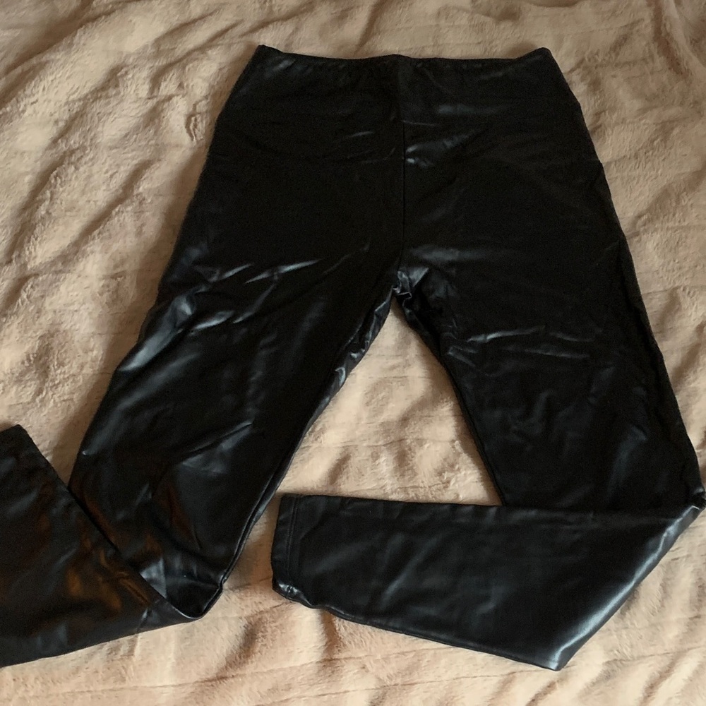 Black Faux Leather Leggings